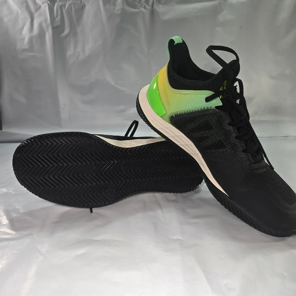 Adidas Adizero Ubersonic 4 Tennis Shoes Mens 8‎ Black Yellow GY4004 Lightstrike